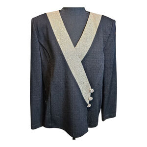 St. John Evening Black Blazer Size 12